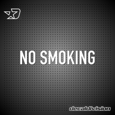 No Smoking Lettering Sticker